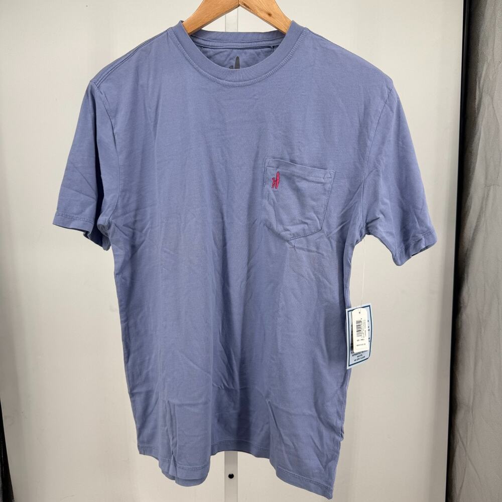 Johnnie-O Dale T-Shirt Mens S Periwinkle Blue Crew Neck Short Sleeve Solid Tee